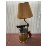 Brass fire extinguisher lamp