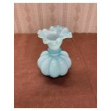 Blue glass vase