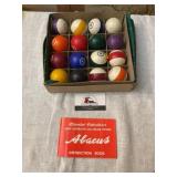 Vintage billiard balls