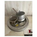 Vintage Aluminum childrenï¿½s serving ware