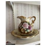 Enesco pitcher and bowl