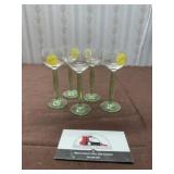 Greed stem mini glasses