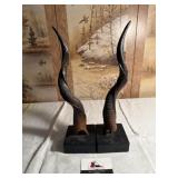 Rustic horn book ends