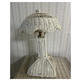 White wicker Lamp