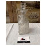 Etched glass decanter