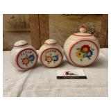 Counter top canisters marked Japan