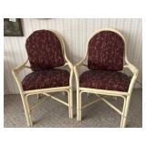 Two Rattan Arm Chairs