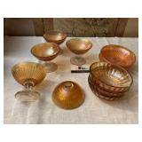 Carnival glass dishes