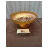 Orange Carnival Glass Bowl