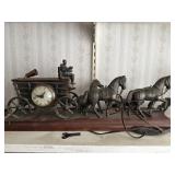 Horse drawn carriage mantle clock- broken