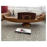 Gondola boat ship music box cigarette holder