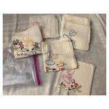 Hand sewn days of the week towels