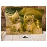 Vintage raised cat wall hanging