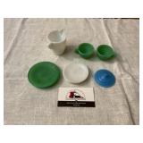 Tea set dishes possibly Jadeite
