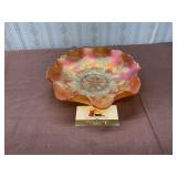 Fenton Carnival Glass Ruffled Bowl