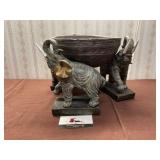 Resin Elephant Bowl
