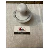 Marble mortar and pedestal