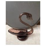 Purple glass swan dish