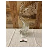 18 in blown glass duck