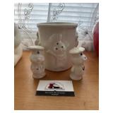 Pillsbury Dough Boy utensils holder and salt and