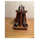 Pipes on stand