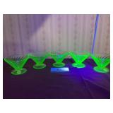 Uranium Glass Sherbet Dishes
