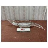 Viking Glass Crocodile Trinket Dish