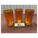 Jeanette Glass Swirl Marigold Carnival Glass