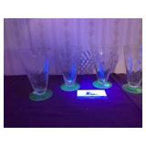 Uranium Glass Parfait Glass