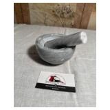 Marble mortar and pestle