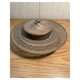 Vintage copper chips and dip server