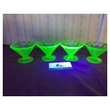 Uranium Glass Sherbet Dishes