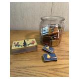 Jar of matchbooks