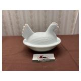 Indiana Milk Glass Hen on a Nest