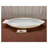 Glasbake Milk Glass Fish Platter