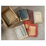 Vintage sheet music and books