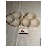 Milk glass hobnail dishes