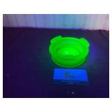 Frosted Uranium Glass Ashtray