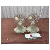 Art Deco Pressed Glass Perfume Bottles
