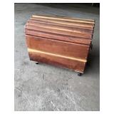 Rolling walnut chest Approximately 22 x 16  x 22