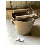 Galvanized mop, bucket