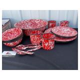 Red Enamel Serving ware