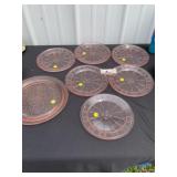 Pink Depression Glass Plates