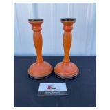 MCM Orange candlesticks