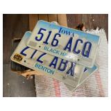 Set of Iowa license plates, possibly all 99
