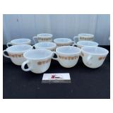 Butterfly Gold Pyrex Cups and Mugs