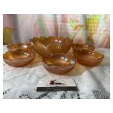 Carnival glass Marigold dish set
