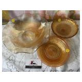 Marigold, Carnival glass dishes