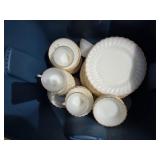 Tote of Anchor Hocking Dishes