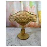 Amber Glass Dish